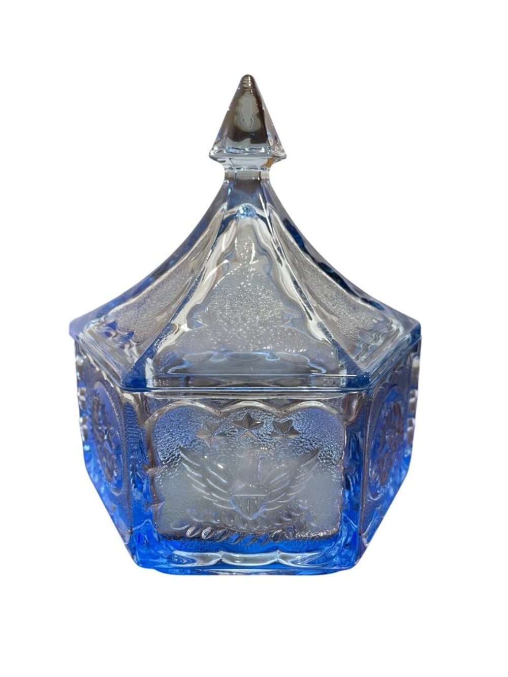 Vintage Tiara Exclusives Stars & Eagles Hexagon Candy Dish